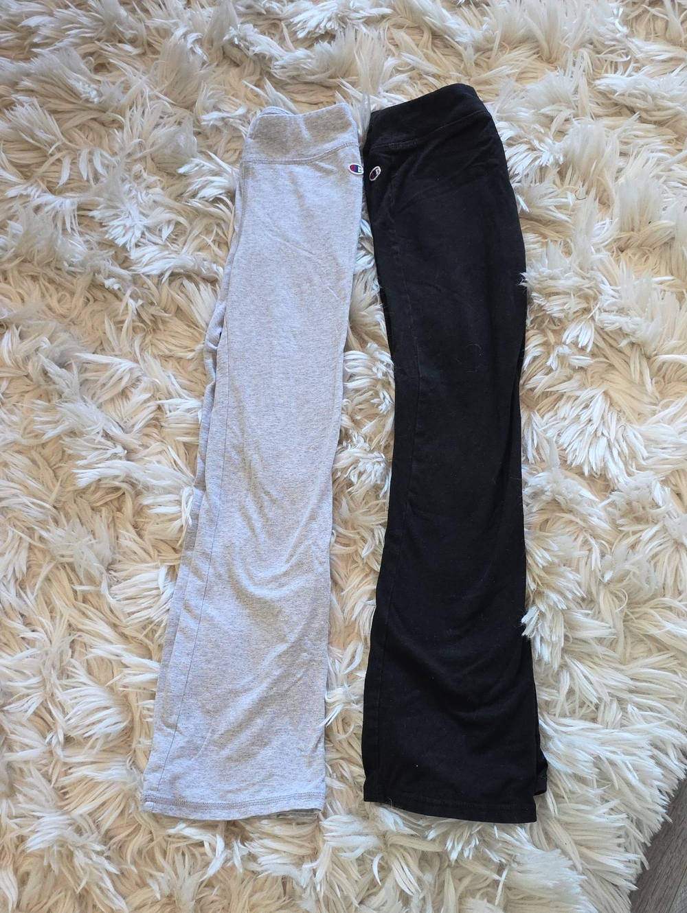 (Set of 2) Champion Kids Joggers in Black & Light Gray With FLARE bottoms